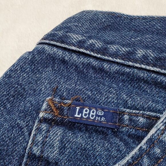 VINTAGE Lee Dark Wash Stone Wash Extra High Rise Loose Fit Cotton Denim Shorts - Picture 7 of 13